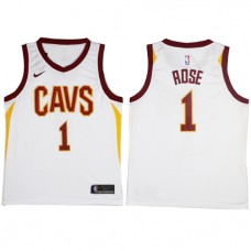 Nike NBA Cleveland Cavaliers 1 Derrick Rose Jersey White Swingman