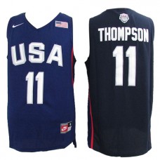 Nike USA 11 Klay Thompson 2016 Dream Team Stitched NBA Jersey Navy Blue