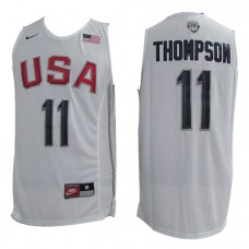 Nike NBA 2016 Olympic Team USA 11 Klay Thompson Jersey White Stitched