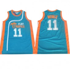 Flint Tropics 11 Ed Monix Blue Semi-Pro Movie Stitched Basketball Jersey