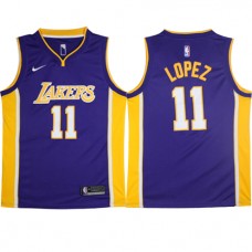 Nike NBA Los Angeles Lakers 11 Brook Lopez Jersey Purple Swingman Icon Edition