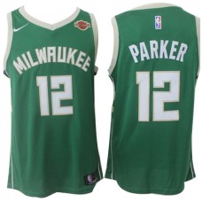 Nike NBA 12 Jabari Parker Bucks Jersey Green Swingman Icon Edition