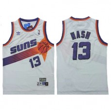 NBA Phoenix Suns 13 Steve Nash Throwback Jersey White Hardwood Classics Soul Swingman