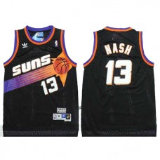 NBA Phoenix Suns 13 Steve Nash Throwback Jersey Black Hardwood Classics Soul Swingman