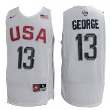 Nike NBA 2016 Olympic Team USA 13 Paul George Jersey White Stitched