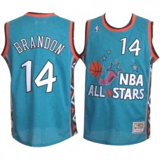 Nike NBA Cleveland Cavaliers 14 Terrell Brandon 1996 All Star Jersey Green Throwback