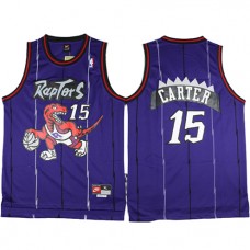 NBA Toronto Raptors 15 Vince Carter Throwback Jersey Hardwood Classics Purple Swingman