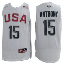 Nike NBA 2016 Olympic Team USA 15 Carmelo Anthony Jersey White Stitched