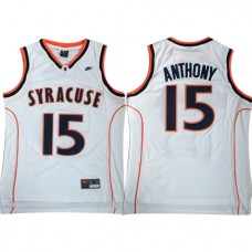 Nike NCAA Syracuse 15 Carmelo Anthony Jersey White Hardwood Classics