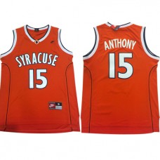 Nike NCAA Syracuse 15 Carmelo Anthony Jersey Orange Hardwood Classics