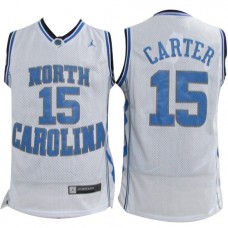Nike NCAA North Carolina 15 Vince Carter Jersey White Hardwood Classics