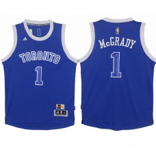 NBA Toronto Raptors 1 Tracy McGrady Throwback Jersey Hardwood Classics Blue Swingman