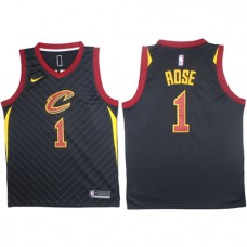 Nike NBA Cleveland Cavaliers 1 Derrick Rose Jersey Black Swingman