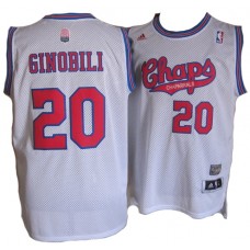 Manu Ginobli Spurs Chaps ABA White Throwback Jersey Cheap For Sale