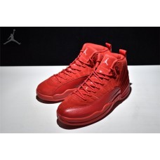 2017 Cheap Authentic Jordans 12 All Red Suede Online Store