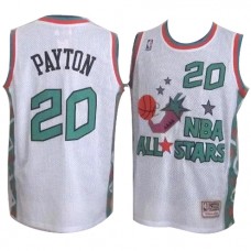 Nike NBA Seattle SuperSonics 20 Gary Payton 1996 All Star Jersey White Throwback