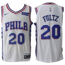 Nike NBA Philadelphia 76ers 20 Markelle Fultz Jersey White Authentic Association Edition