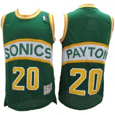 NBA Seattle Supersonics 20 Gary Payton Throwback Jersey Green Swingman Hardwood Classics