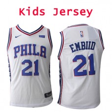 Nike NBA Kids Philadelphia 76ers #21 Joel Embiid Jersey White