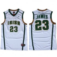 NBA St. Mary High School 23 LeBron James Throwback Jersey White Swingman Hardwood Classics