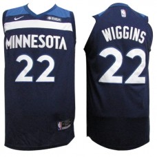 Nike NBA Minnesota Timberwolves 22 Andrew Wiggins Jersey Navy Blue