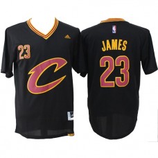 LeBron James Cavaliers Black Sleeved NBA Jersey Cheap For Sale
