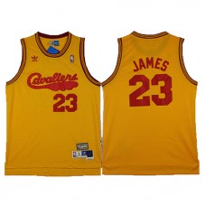 Lebron James Cavaliers Retro Yellow NBA Jersey Cheap Sale