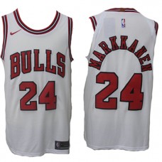 Nike NBA Chicago Bulls 24 Lauri Markkanen Jersey White