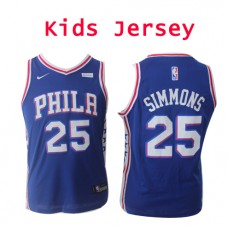 Nike NBA Kids Philadelphia 76ers #25 Ben Simmons Jersey Blue