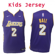 Nike NBA Kids Los Angeles Lakers #2 Lonzo Ball Jersey Purple