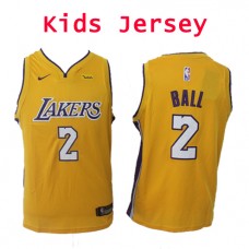 Nike NBA Kids Los Angeles Lakers #2 Lonzo Ball Jersey Gold