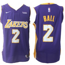 Nike NBA Los Angeles Lakers 2 Lonzo Ball Jersey Purple