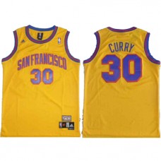 Best Throwback NBA Warriors Jerseys Stephen Curry #30 Yellow Sale