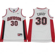 Nike NCAA Davidson 30 Stephen Curry Jersey White Hardwood Classics
