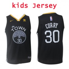Nike NBA Kids Golden State Warriors #30 Stephen Curry Jersey Black