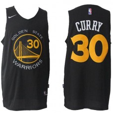 Nike NBA Golden State Warriors 30 Stephen Curry Jersey Black Fashion Swingman