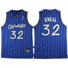 NBA Orlando Magic 32 Shaquille O'neal Throwback Jersey Blue Swingman Hardwood Classics
