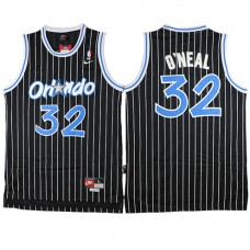 NBA Orlando Magic 32 Shaquille O'neal Throwback Jersey Black Swingman Hardwood Classics