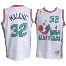 Nike NBA Utah Jazz 32 Karl Malone 1996 All Star Jersey White Throwback