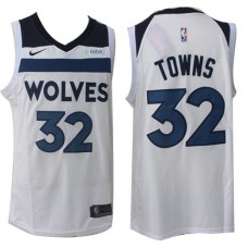 Nike NBA Minnesota Timberwolves 32 Karl-Anthony Towns Jersey White Swingman