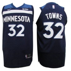 Nike NBA Minnesota Timberwolves 32 Karl-Anthony Towns Jersey Navy Blue