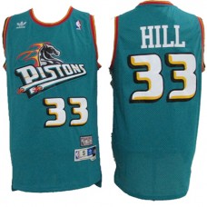 Cheap Grant Hill Pistons Throwback Teal Jersey Green For Sale
