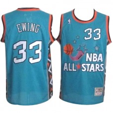 Nike NBA New York Knicks 33 Patrick Ewing 1996 All Star Jersey Green Throwback