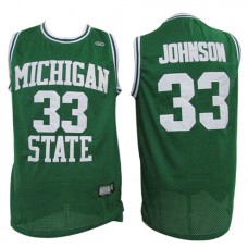 NCAA Michigan State 33 Earvin Johnson Jersey Green Hardwood Classics