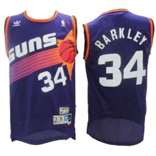 NBA Phoenix Suns 34 Charles Barkley Throwback Jersey Purple Swingman Hardwood Classics