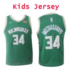 Nike NBA Kids Milwaukee Bucks #34 Giannis Antetokounmpo Jersey Green