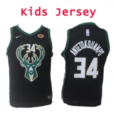 Nike NBA Kids Milwaukee Bucks #34 Giannis Antetokounmpo Jersey Black