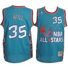 Nike NBA Detroit Pistons 35 Grant Hill 1996 All Star Jersey Green Throwback