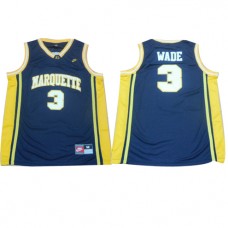 Nike NCAA Marquette 3 Dwyane Tyrone Wade Jersey Hardwood Classics