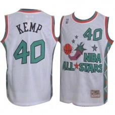 Nike NBA Seattle SuperSonics 40 Shawn Kemp 1996 All Star Jersey White Throwback